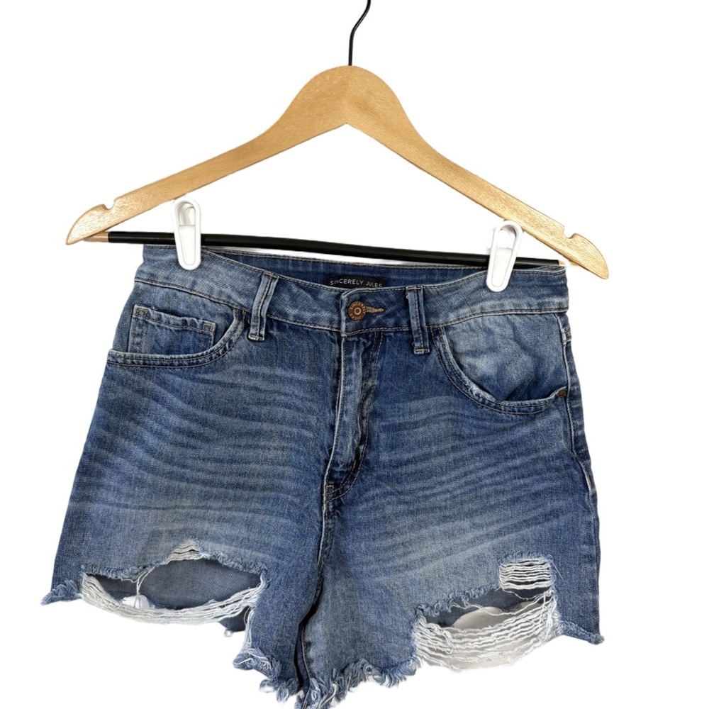 Sincerely Jules Distressed Denim Shorts Women’s Size 27